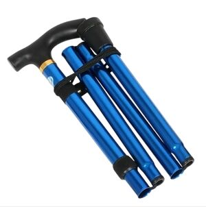 New In Package Foldable Blue Walking Cane